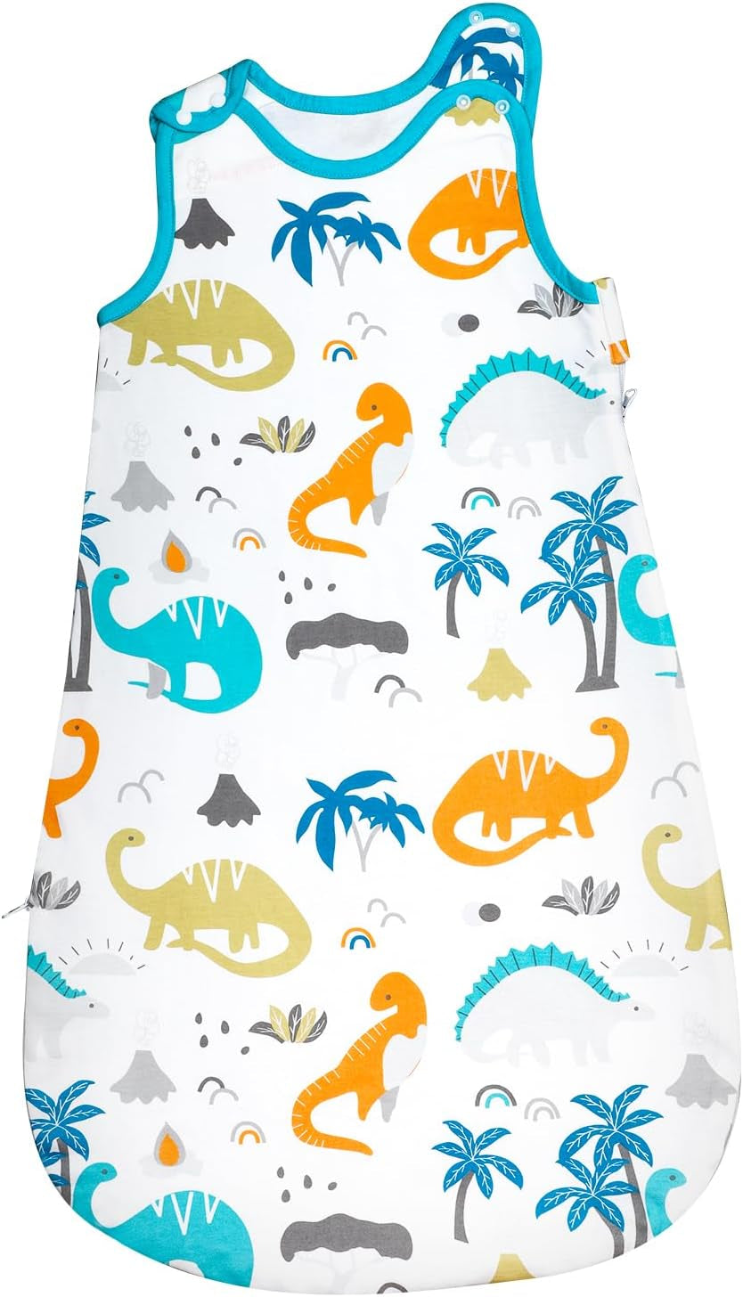 Baby Schlafsack 0.5 TOG aus 100% Baumwolle – Ganzjahres Babyschlafsack für Neugeborene & Kinder (XL/90cm)