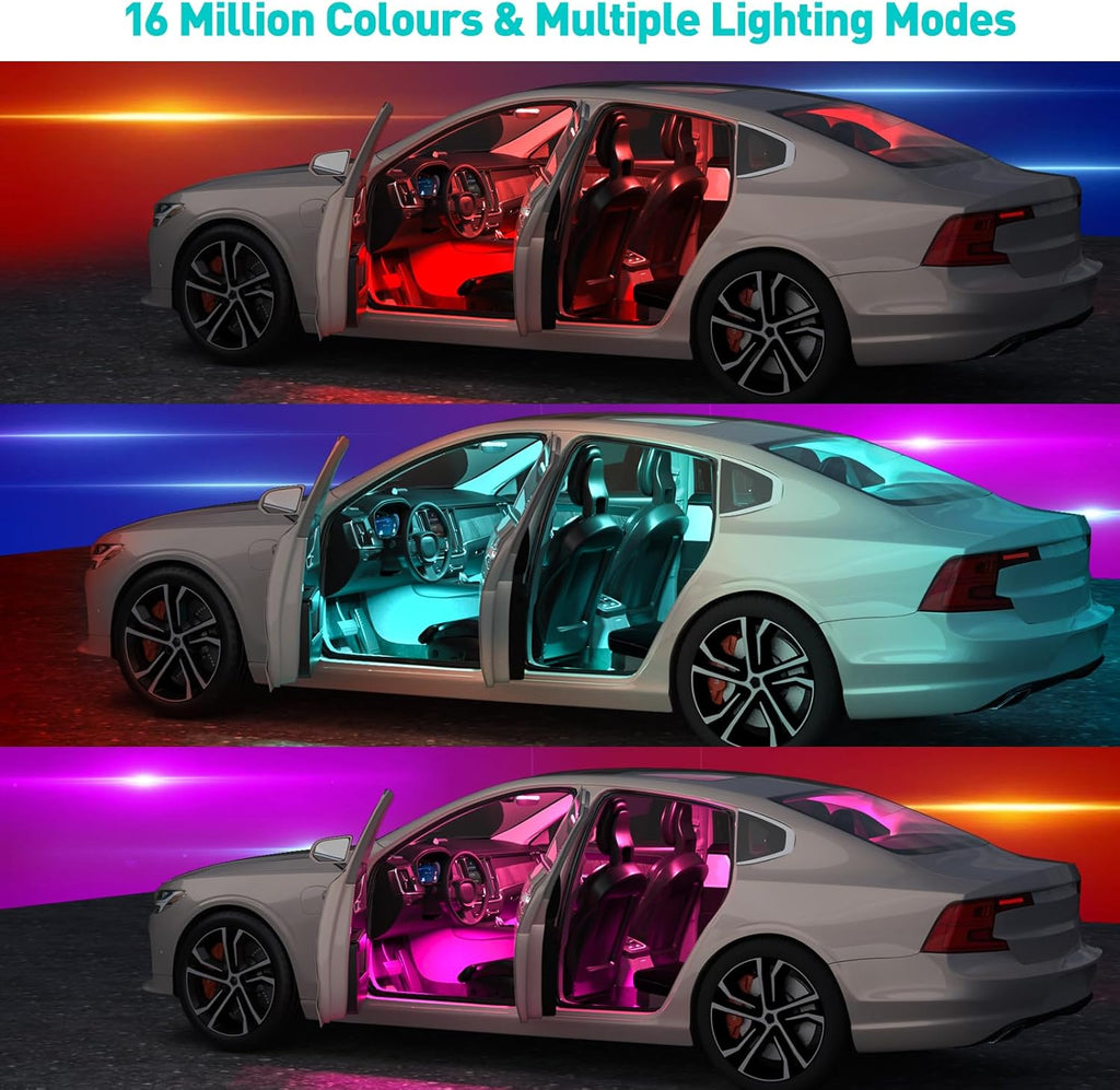 LED Auto Innenbeleuchtung – 16 Mio. Farben, App & Musiksteuerung