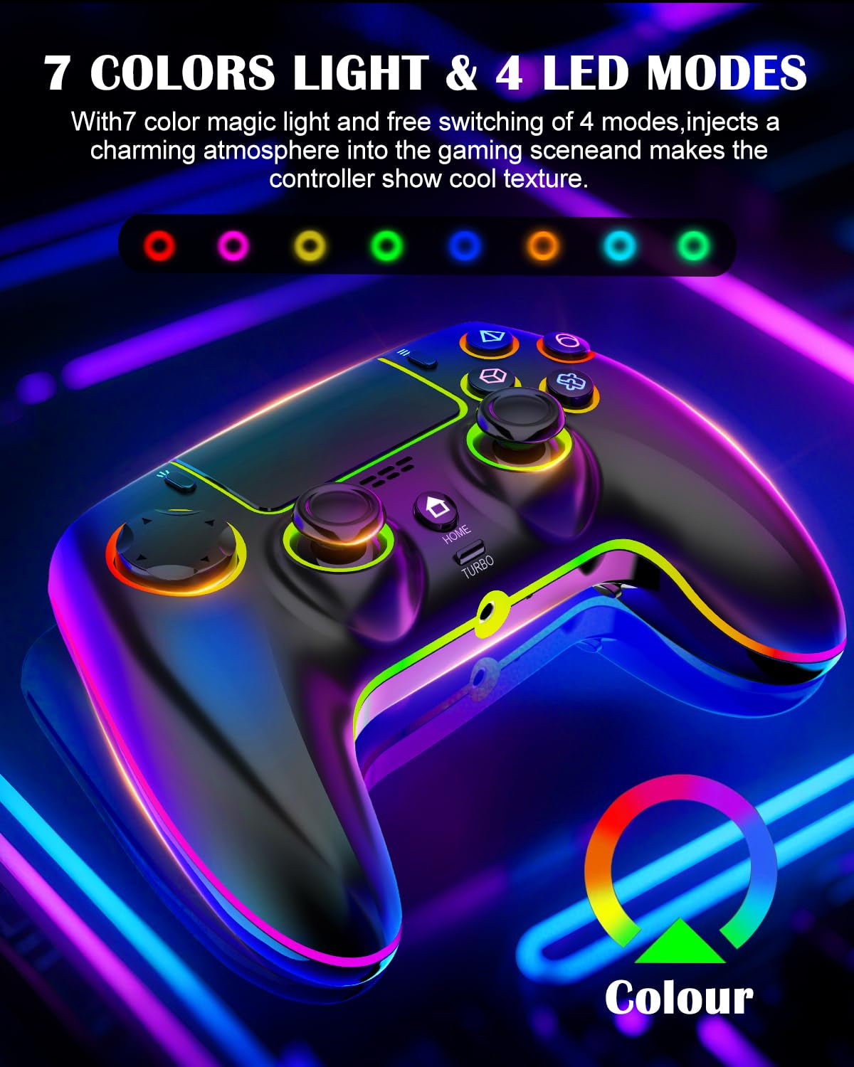 MYSTILUCK Wireless Controller Für Ps-4/Ps-3/Pro/Pc/Mac/Ios/Android/Steam Deck