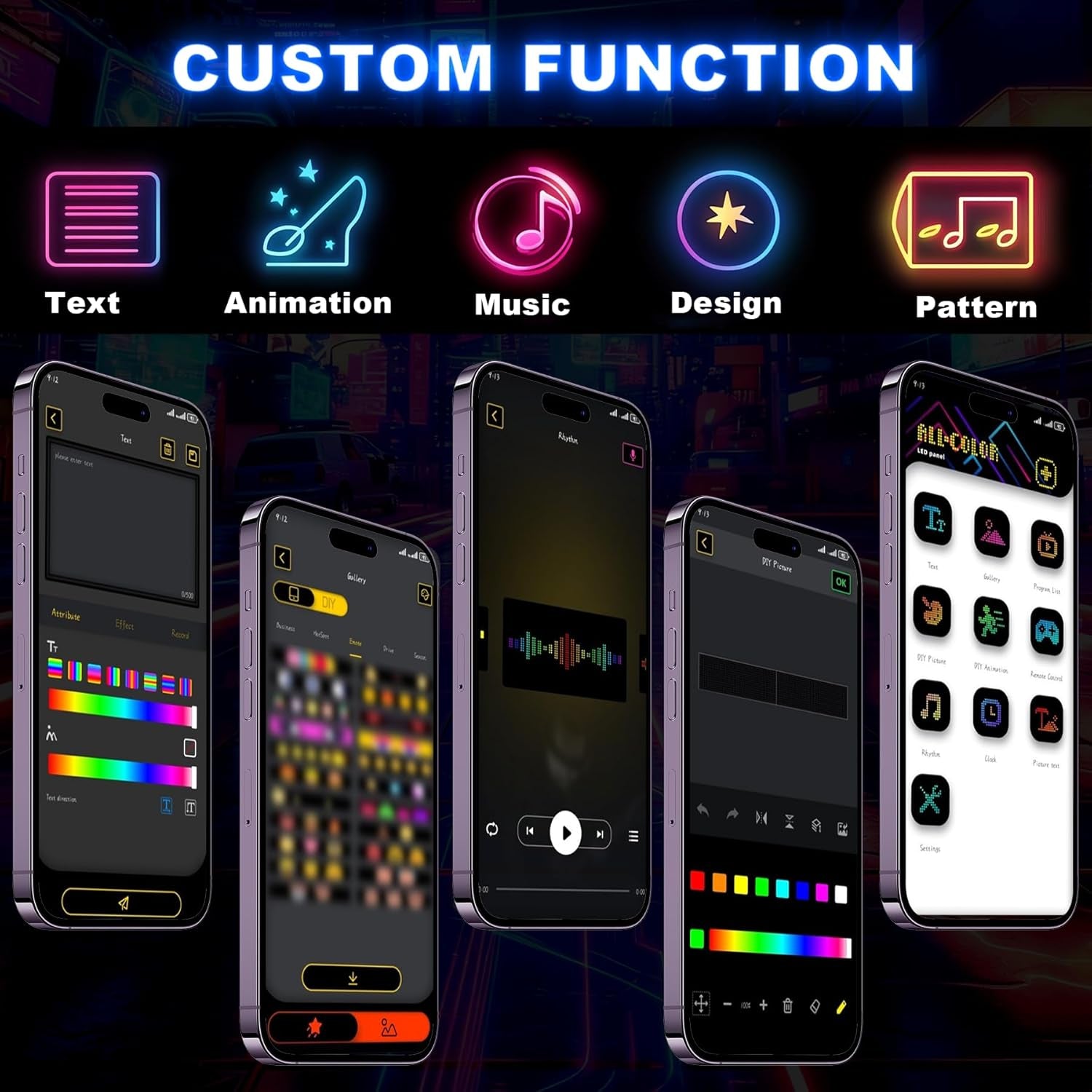 Devil Eyes LED Laufschrift – Programmierbar, Flexibel, 2er Set, 12×59,5 cm