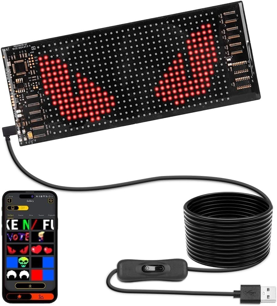 LED Augenlicht Auto – 2× USB, 11 Modelle, Für SUV/Truck/PKW