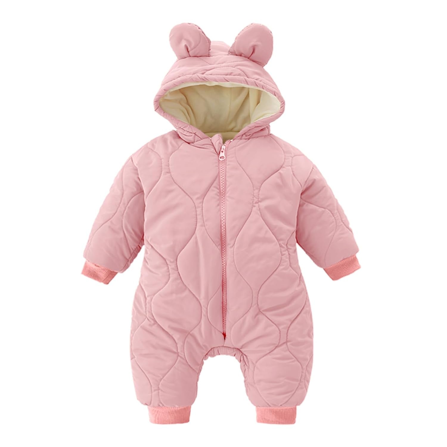 Baby Winter Overall mit Kapuze – warmer Schnee-Strampler für Jungen & Mädchen (3–6 Monate)