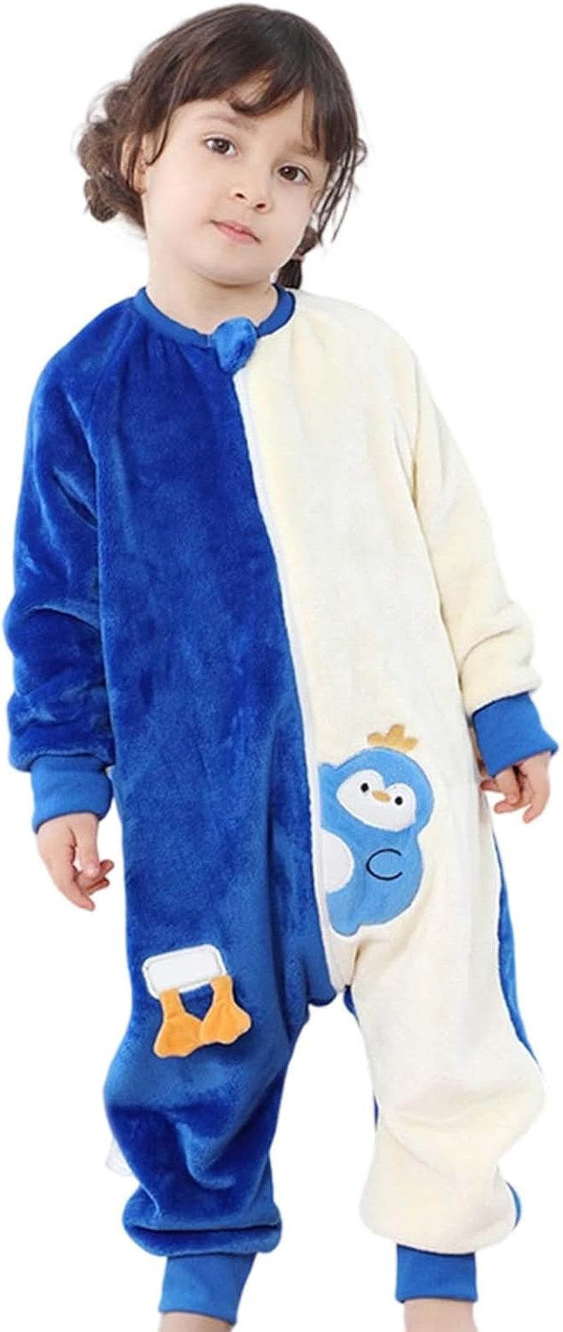 Winter Flanell Schlafsack / Kinder Jumpsuit für Mädchen – kuscheliger Pyjama für kalte Tage