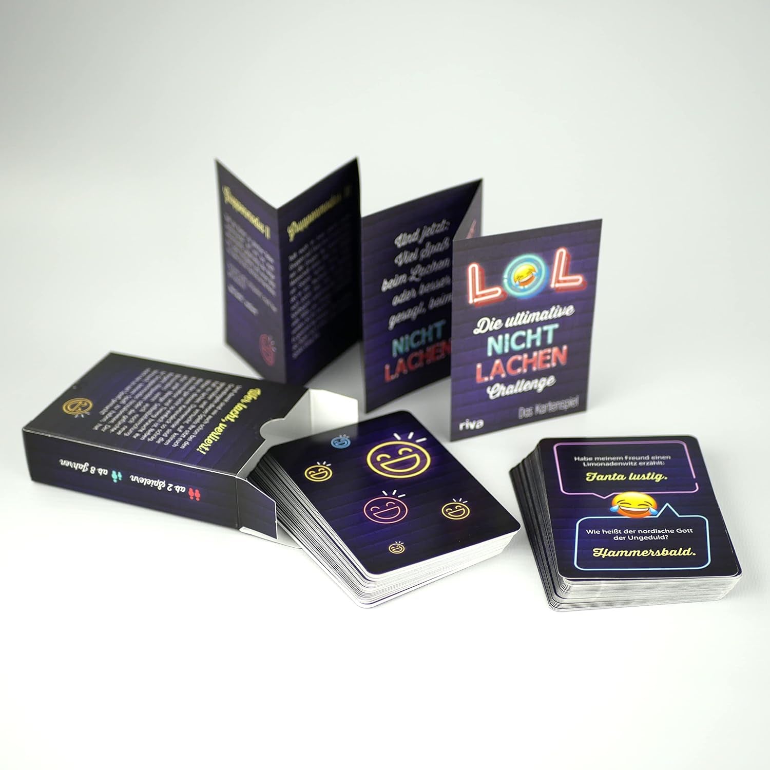 LOL – Die Ultimative Nicht-Lachen-Challenge: Das Kartenspiel. Mit Den Besten Witzen, Flachwitzen, Scherzfragen. Partyspiel Für Kinder Und Erwachsene. Ab 8 Jahren. Der Bestseller