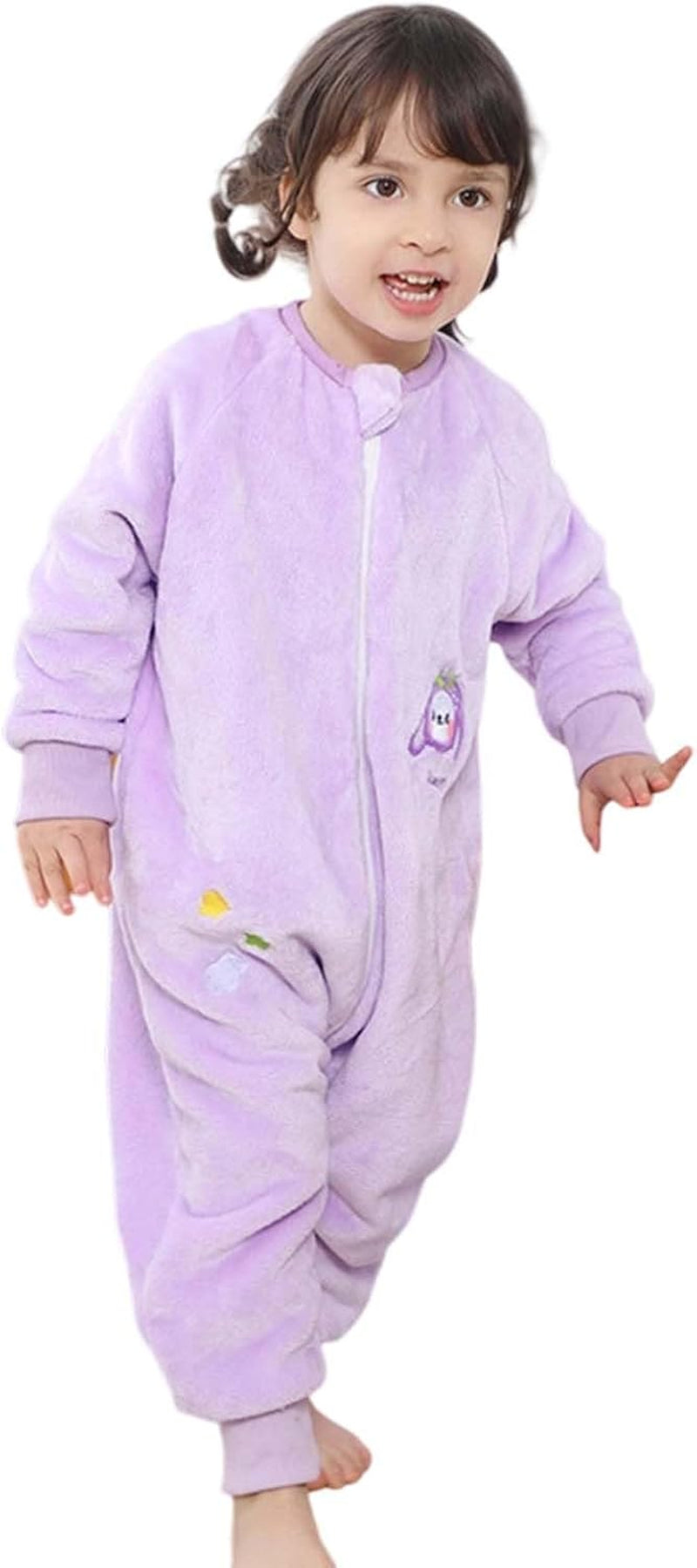 Winter Flanell Schlafsack / Kinder Jumpsuit für Mädchen – kuscheliger Pyjama für kalte Tage