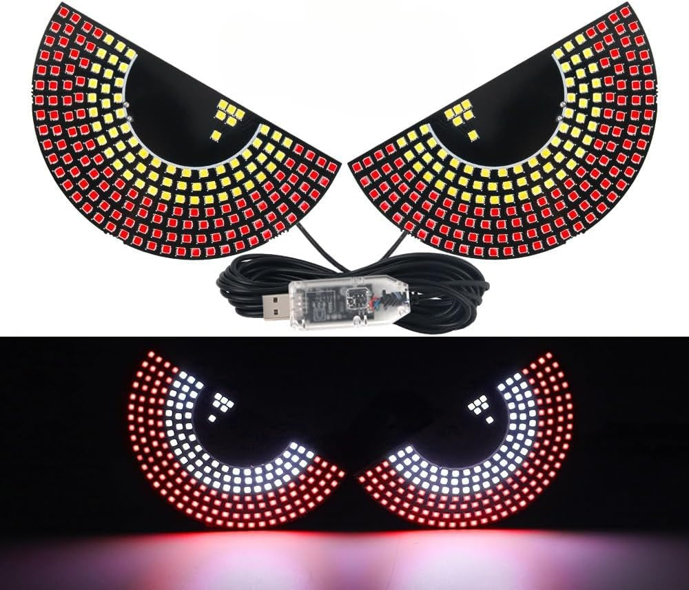 LED Augenlicht Auto – 2× USB, 11 Modelle, Für SUV/Truck/PKW