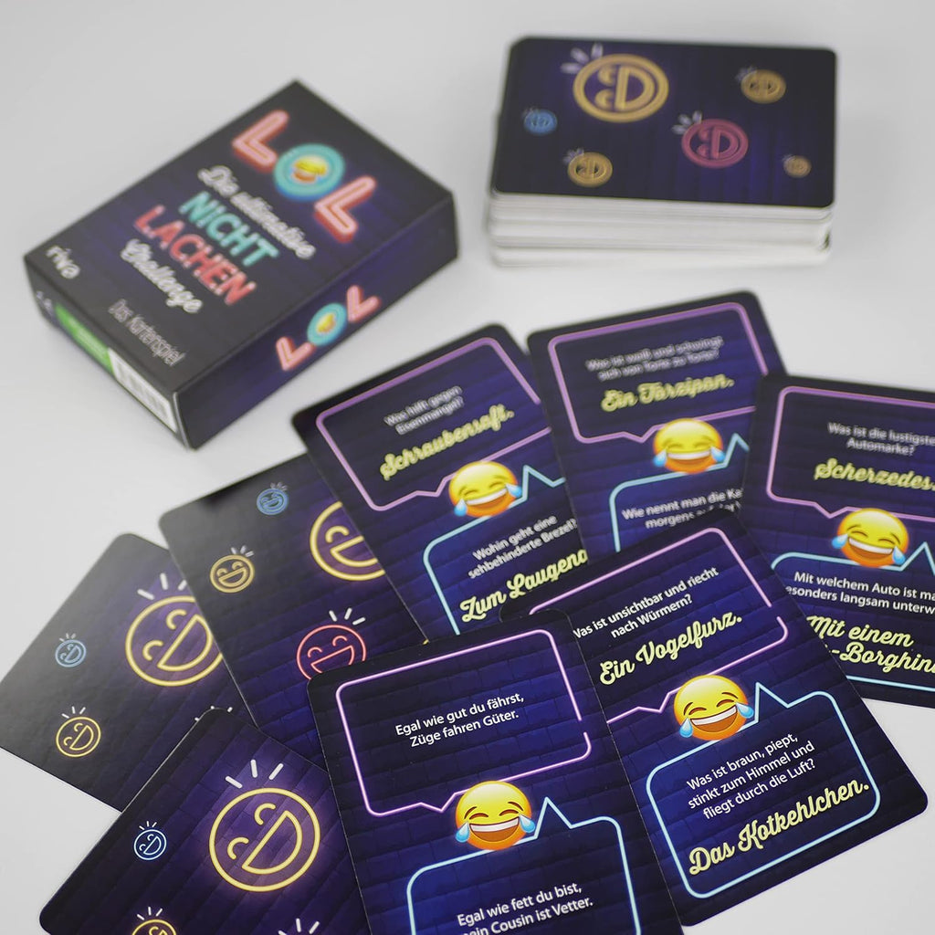 LOL – Die Ultimative Nicht-Lachen-Challenge: Das Kartenspiel. Mit Den Besten Witzen, Flachwitzen, Scherzfragen. Partyspiel Für Kinder Und Erwachsene. Ab 8 Jahren. Der Bestseller